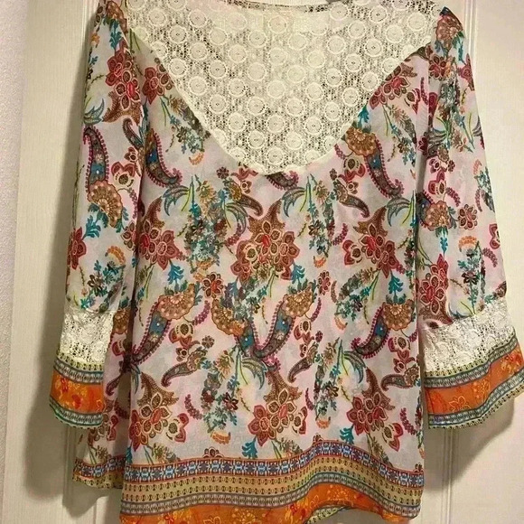 Fig & Flower Women's Boho Feminine Paisley Pretty small - Picture 6 of 10